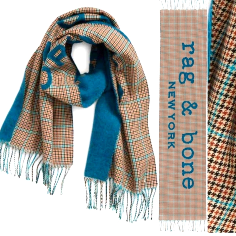Rag & Bone Wilshire Logo Scarf